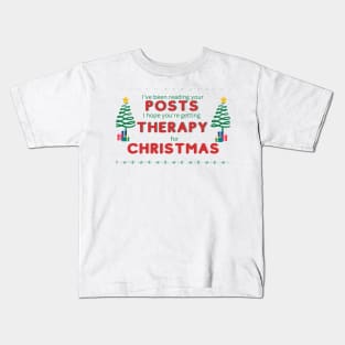 Therapy for Christmas Kids T-Shirt